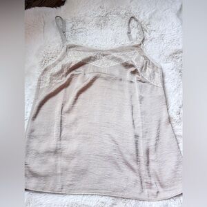 CAbi Beige Lace Camisole Top